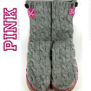 😍VS pink slipper booties